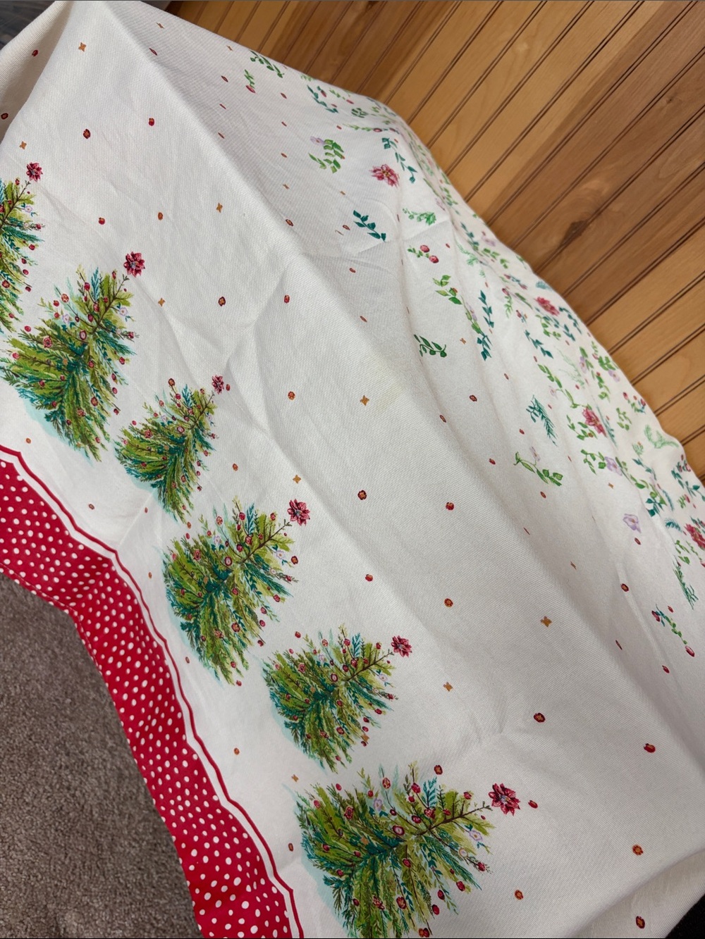The Pioneer Woman Holiday Tree (Retired Pattern)Oblong Tablecloth Approx 58”x82”